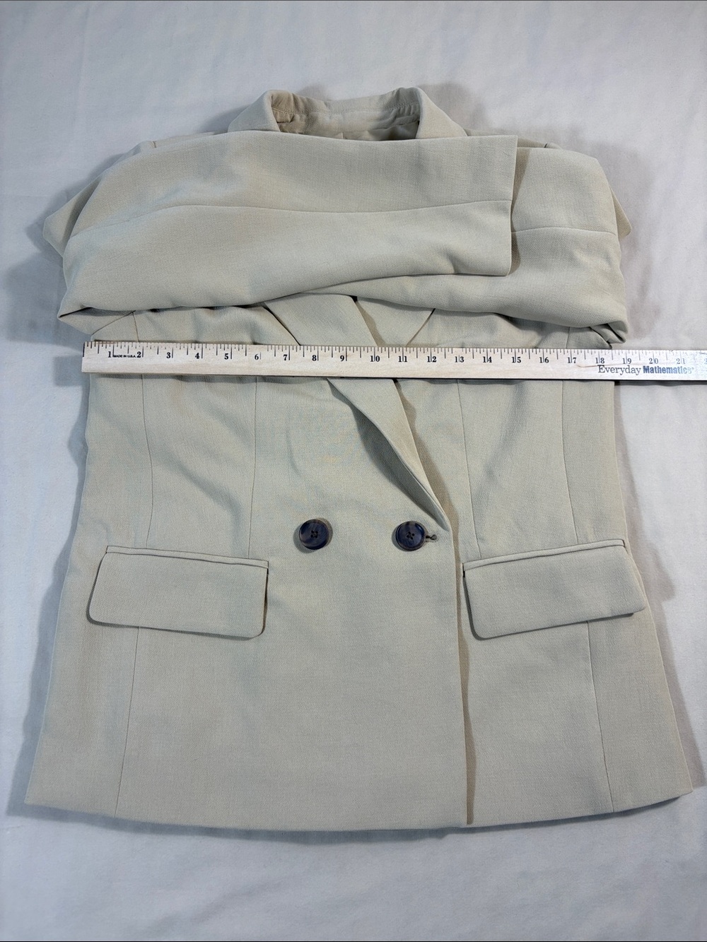 A New Day XS Camel Double Breasted Blazer Womens Tan Lined Suit Jacket NWT - Picture 6 of 9
